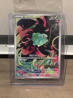 Pokemon TCG Mega Evolution 133/132 Bulbasaur Stamped SEALED Promo Card - Image 1