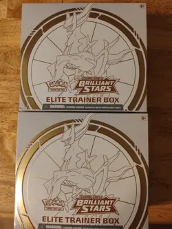 2-Pokemon TCG Sword And Shield Brilliant Stars Elite Trainer Box Sealed - Image 1
