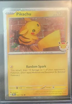 Pikachu 051 /162 Stamped 2026 Pokemon Day 30 Promo TCG With Coin - Image 1