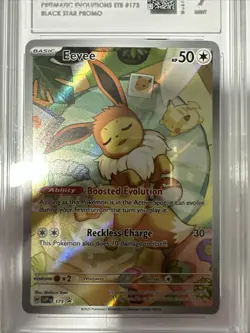 2025 POKEMON SVP EN-SV BLACK STAR PROMO #173 EEVEE PSA 9 - Image 4
