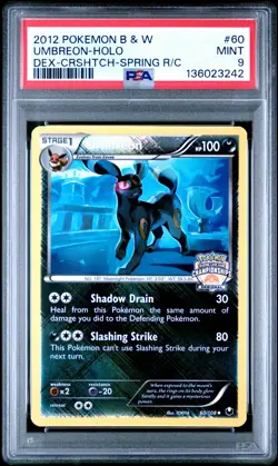 2012 POKEMON B&W DARK EXPLORERS #60 UMBREON-HOLO PSA 9 - Image 1
