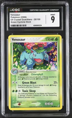 2006 Pokemon EX Crystal Guardians Venusaur #28/100 Holo CGC 9 - Image 1
