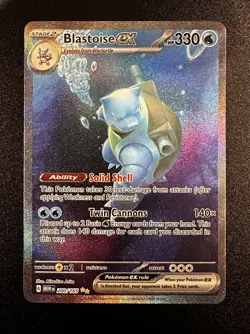 Blastoise ex 200/165 Special Illustration Rare Pokemon Scarlet & Violet 151 NM - Image 1