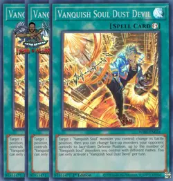 Yugioh! 3x Vanquish Soul Dust Devil WISU-EN024 Super Rare 1st Ed NM - Image 1