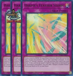 Yugioh! 3x Harpie's Feather Storm RA01-EN073 Ultra Rare 1st Ed NM - Image 1