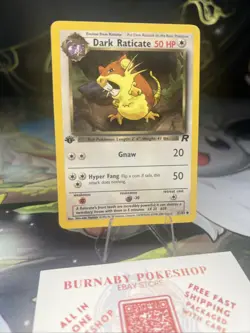 Dark Raticate 51/82 Team Rocket 1st Edition Common WOTC Pokemon Card Vintage - Image 5
