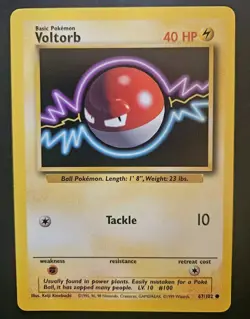 NM Near Mint Voltorb 67/102 - Base Set - Unlimited - WOTC - Pokemon Card - 1999 - Image 1