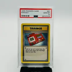 Pokemon Trainer Card Pokedex 87/102 PSA 10 GEM MINT 1999 Base Set TCG Graded - Image 1