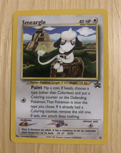 SMEARGLE 2001 POKEMON BLACK STAR PROMO CARD #32 NM - Image 1
