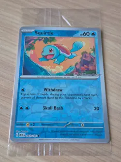 007/165 Squirtle 151 Stamped Pokemon Center Promo Pokemon Card SEALED - Image 1