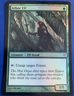 X 1 Arbor Elf / Elfe de la charmille FOIL ENGLISH SlightPlay Worldwake magic mtg - Image 1