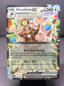 Pokemon TCG Greedent EX 179/197 Double Rare Holo Obsidian Flames NM - Image 1