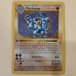 Machamp 008/102 Deck Exclusives Holo Rare 1st Edition Exclusive Pokemon Card - Image 1