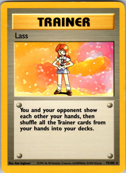 Lass NM - 75/102 - Pokemon Base Set Unlimited Rare Card NM WOTC Vintage 1999 - Image 1
