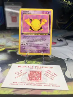 Drowzee 54/82 Team Rocket 1st Edition Common WOTC Vintage Pokemon TCG Card - Image 1