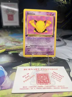Drowzee 54/82 Team Rocket 1st Edition Common WOTC Vintage Pokemon TCG Card - Image 2