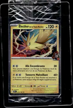 Team Rocket's Zapdos 070/182 Game Stop Stamped (FRENCH) (NM) / Pokemon TCG - Image 1