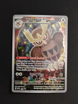 Noctowl #141 Pokemon Center Stamped ETB Promo Stellar Crown - Image 1