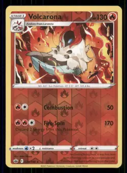 Volcarona SWSH06: Chilling Reign #024/198 Rare Reverse Holo Pokemon LP - Image 1