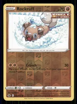 Rockruff SWSH06: Chilling Reign #086/198 Common Reverse Holo Pokemon LP - Image 1