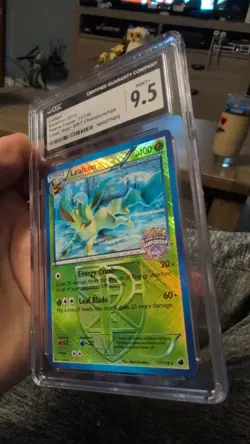 2013 Pokemon Leafeon Plasma Freeze 11/116 Cross Holo SPT Championships CGC 9 - Image 2