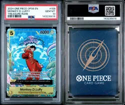 2024 ONE PIECE OP08-TWO LEGENDS TREASURE RARE #109 MONKEY D. LUFFY PSA 10 - Image 1