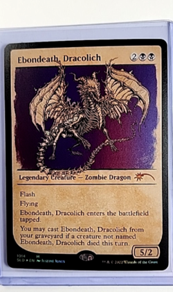 MTG Magic The Gathering SLD Secret Lair Showcase Foil #1014 Ebondeath Dracolich - Image 1