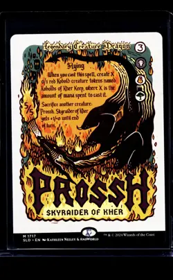 MTG Magic The Gathering Secret Lair Poster Borderless Prossh Skyraider of Kher - Image 1