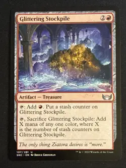 1x Glittering Stockpile (107) Streets of New Capenna LP MTG Magic x1 MKE - Image 1