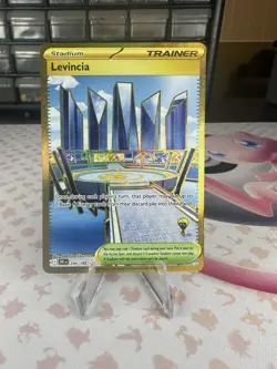 Pokemon TCG Levincia 244/182 SV10 Destined Rivals Gold Full Art Holo Card - Image 1