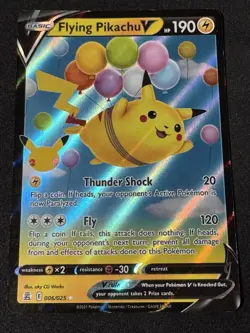Pokemon Celebrations 25th Anniversary Flying Pikachu v Card 006/025 - Image 1