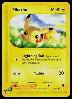 Pokemon Card - Pikachu Expedition 124/165 Common - Image 1