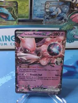 Team Rocket's Mewtwo ex 081/182 Double Rare Pokemon TCG Destined Rivals NM - Image 1