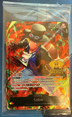 One Piece TCG 2nd Anniversary Winner Pack - Seal - Luffy, Sabo, and Ace Leaders - Image 1