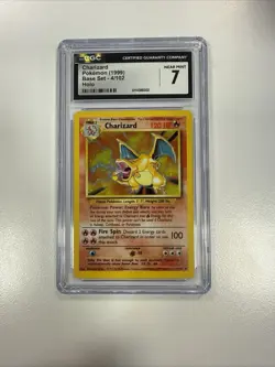🔥1999📈 Pokemon TCG Charizard Base Set Holo Rare Card 4/102 CGC 7 - Image 3
