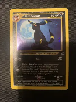 Umbreon 13/75 Holo Rare Neo Discovery WOTC Pokemon Card (See Description) - Image 1