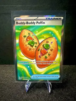 Buddy-Buddy Poffin 167/132 Me01: Mega Evolution Holo Pokemon TCG Card NM - Image 1