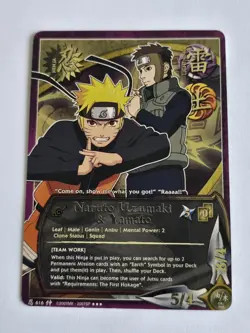 Naruto CCG - Naruto Uzumaki & Yamato N-616 - Super Rare Card - Near Mint 1st ed. - Image 1
