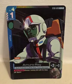 Gundam TCG Amuro Ray Art Foil Card ST01-010 C+ NM/Mint - Image 1