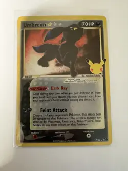 Pokemon TCG Umbreon Gold Star 17/17 Celebrations Classic Collection Holo - Image 1