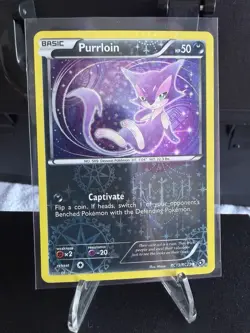 Purrloin RC13/RC25 Radiant Collection Legendary Treasures 2013 Holo Pokemon - Image 1