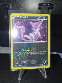 Purrloin RC13/RC25 Radiant Collection Legendary Treasures 2013 Holo Pokemon - Image 3