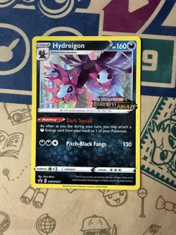 Pokemon Hydreigon SWSH037 Prerelease Holo Promo STAMPED Darkness Ablaze Rare - Image 3
