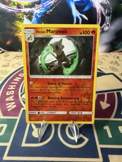 Alolan Marowak 12/111 Reverse Holo Rare SM - Crimson Invasion Pokemon TCG - Image 1