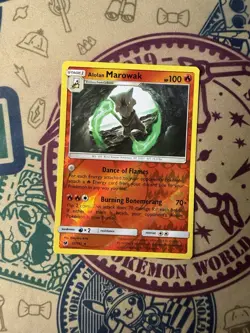 Alolan Marowak 12/111 Reverse Holo Rare SM - Crimson Invasion Pokemon TCG - Image 3