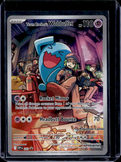 Team Rocket's Wobbuffet SVP 203 Pokemon Center Stamped Promo Destined Rivals TCG - Image 1