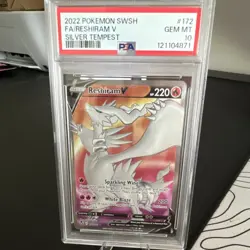 Pokemon Reshiram V Full Art 172/195 Silver Tempest PSA 10 - Image 1