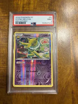 Low Pop PSA 9 Hypno Reverse Holo XY Breakpoint 51/122 Pokemon Komiya Art - Image 1