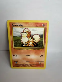 Growlithe 28/102 Pokemon Card Base Set 1999 TCG WOTC Original Rare Non Holo - Image 1