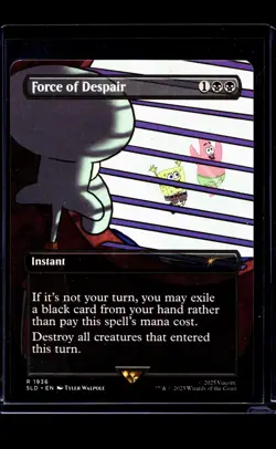 MTG Magic the Gathering SLD Secret Lair Drop Borderless #1936 Force of Despair - Image 1